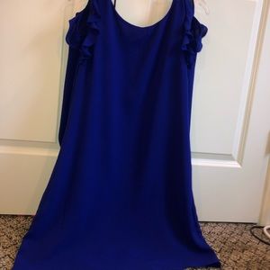 Blue off the shoulder dress